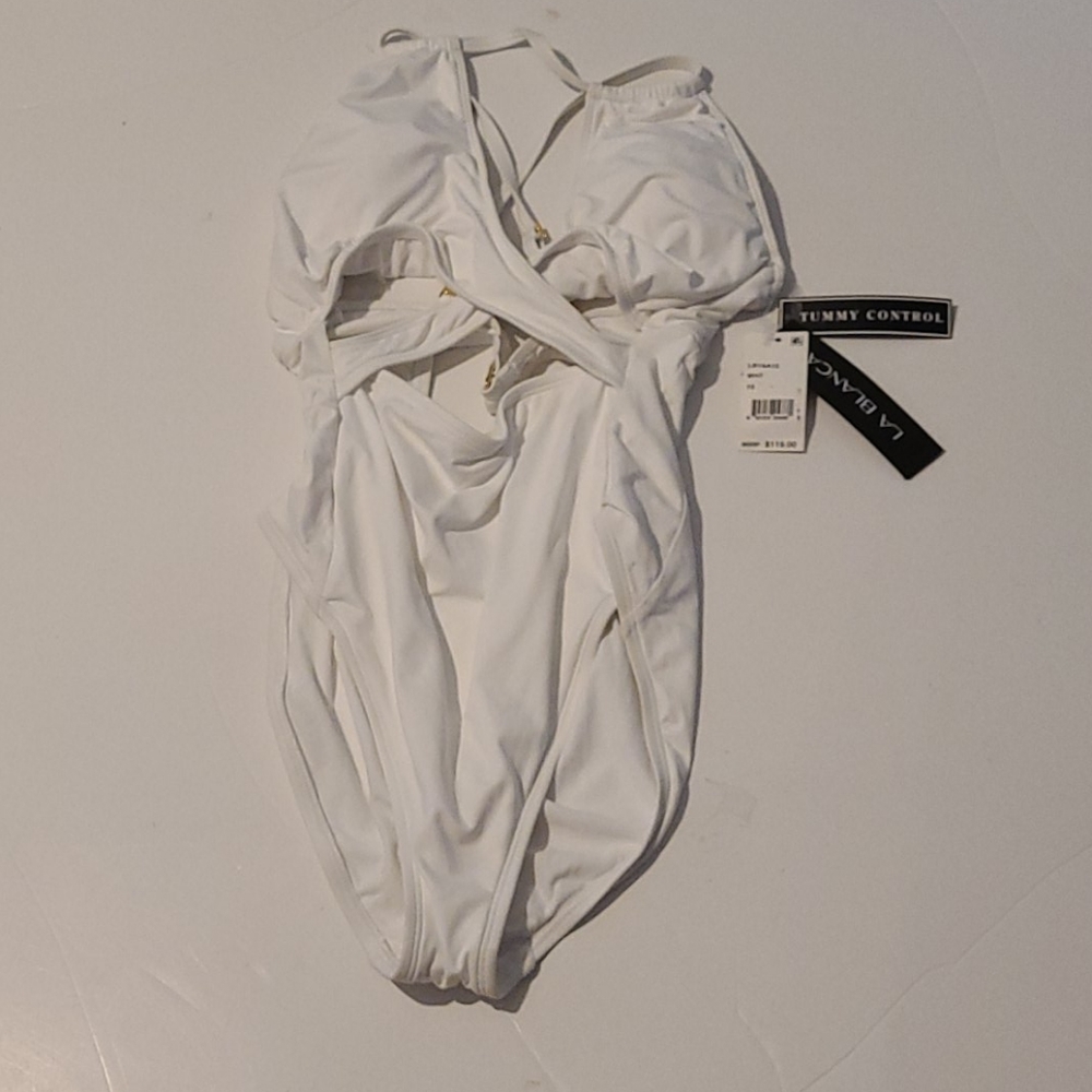LaBlanca NWTBsize 10 white one piece bathing suit.